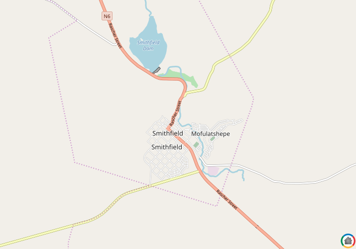 Map location of Smithfield
